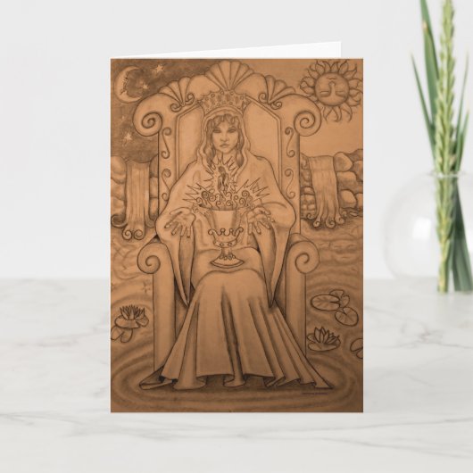 Koningin van Koppen - de Kaart van het Tarot (Voorkant)