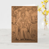 Koningin van Koppen - de Kaart van het Tarot (Gele Bloem)