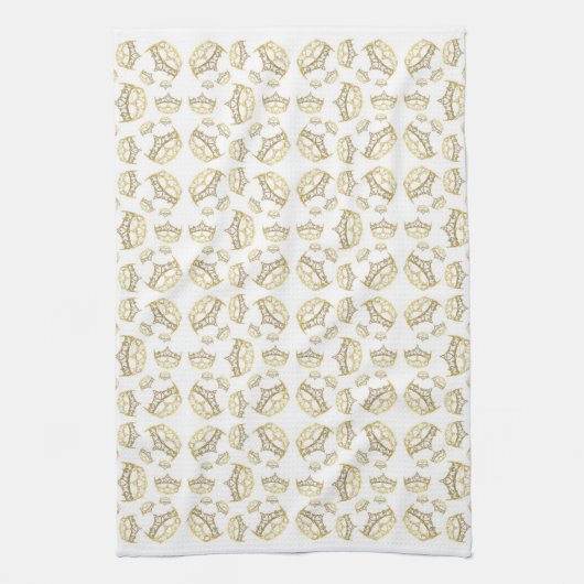 Koningin van Kroon Tiara Pattern Kitchen Towel Theedoek (Verticaal)
