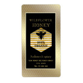  koningin van logo honingbijen jar etiket (Voorkant)