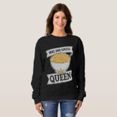 Koningin van Mac en kaas Grappige macaroni met kaa Trui (Voorkant volledig)