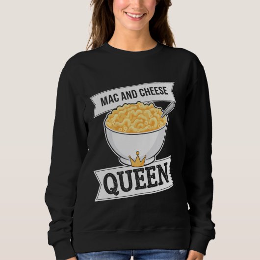 Koningin van Mac en kaas Grappige macaroni met kaa Trui (Voorkant)