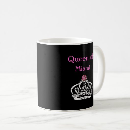 Koningin van Miami Coffee Mugs Koffiemok (Voorkant rechts)