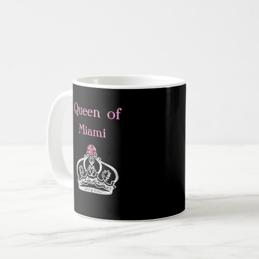 Koningin van Miami Coffee Mugs Koffiemok (Voorkant links)
