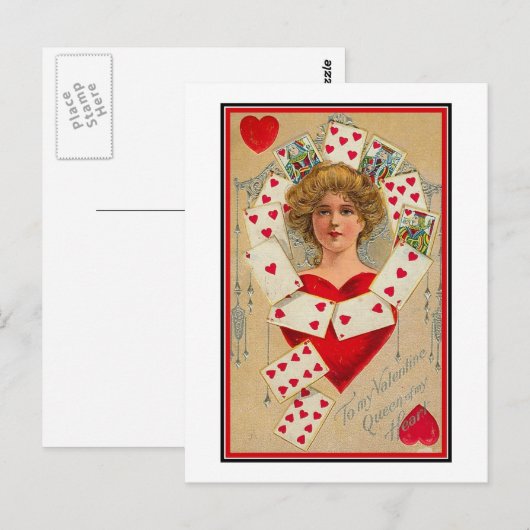 Koningin van mijn hart (2) briefkaart (Voorkant / Achterkant)