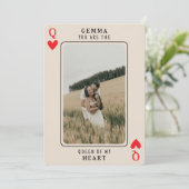 Koningin van mijn hart aangepaste foto Valentijnsd Feestdagenkaart (Staand voorkant)