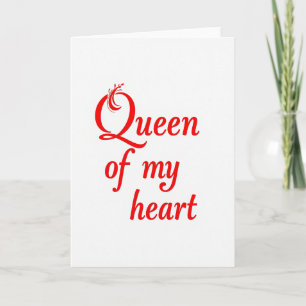 Koningin Van Mijn Hart Liefdeskaart Kaart