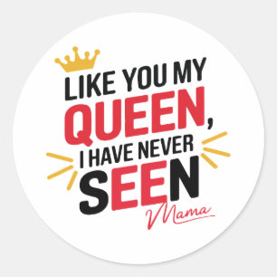 "Koningin van mijn hart - Mama's liefde" 👑❤️ Ronde Sticker