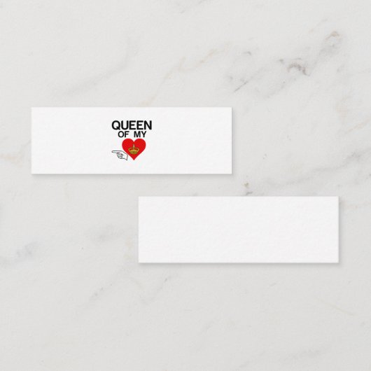 KONINGIN VAN MIJN HART MINI VISITEKAARTJE (Voorkant / Achterkant)