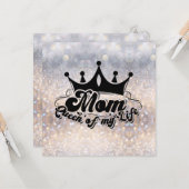 Koningin van mijn leven Moeder Moederdag KAART (Voorkant / Achterkant in situ)