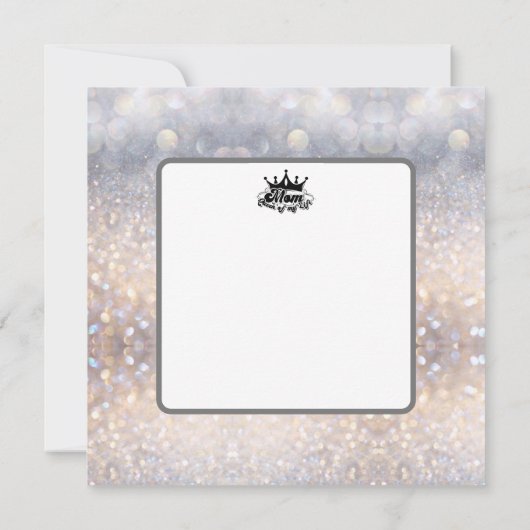 Koningin van mijn leven Moeder Moederdag KAART (Achterkant)