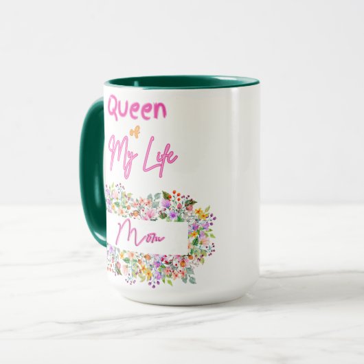 Koningin van mijn leven mok (Voorkant links)