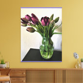 Koningin van Night Tulips Canvas Afdruk (Insitu (Woonkamer))