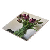 Koningin van Night Tulips Tegeltje (Zijkant)