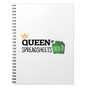 Koningin van notitieboek van spreadsheets