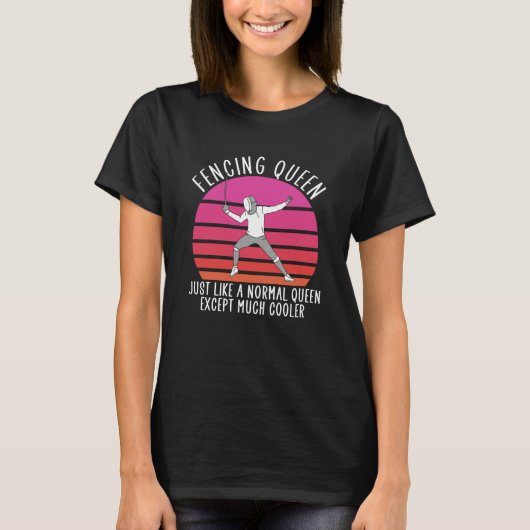 koningin van omheining t-shirt (Voorkant)