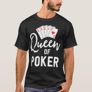 Koningin van Poker voor dames in Las Vegas Casino T-shirt