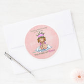 Koningin van Prinses - Grote zusjes Ronde Sticker (Envelop)