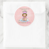 Koningin van Prinses - Grote zusjes Ronde Sticker (Tas)