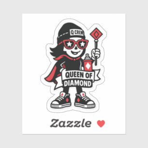 Koningin van Ruiten Straat Mascotte — High-Stakes Sticker