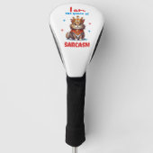 Koningin van sarcasme leuke kat golfheadcover (Voorkant)