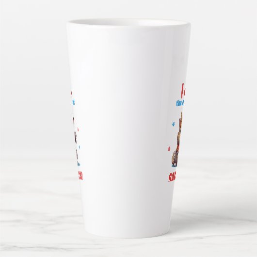 koningin van sarcasme leuke kat latte mok (Voorkant)