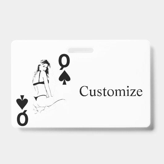 Koningin van Schoppen Bikini Meisje Thunder_Cove Badge (Voorzijde)