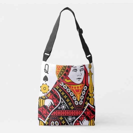 koningin van schoppen crossbody tas (Voorkant)