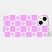 Koningin van schoppen iPhone Case Cute Pink Checke iPhone Hoesje (Achterkant horizontaal)