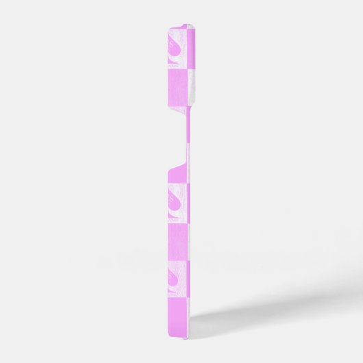 Koningin van schoppen iPhone Case Cute Pink Checke iPhone Hoesje (Rechterkant)