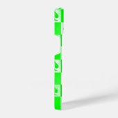 Koningin van schoppen iPhone Case Green Checkers Q Hoesje (Rechterkant)