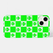 Koningin van schoppen iPhone Case Green Checkers Q iPhone Hoesje (Achterkant horizontaal)