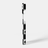 koningin van schoppen iPhone Case White Checkers Q Hoesje (Linkerkant)