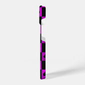 Koningin van schoppen iPhone draagtas met warmroze iPhone Hoesje (Linkerkant)