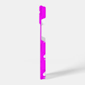 Koningin van schoppen Pink White Checkers QoS iPhone Hoesje (Linkerkant)