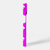 Koningin van schoppen Pink White Checkers QoS iPhone Hoesje (Rechterkant)