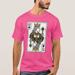 Koningin van Schoppen - Zwart & Goud T-shirt