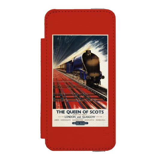 Koningin van Schots Pullman Train Incipio iPhone Portemonnee Hoesje (Voorkant Agenda)