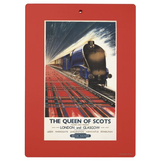 Koningin van Schots Pullman Train Klembord (Achterkant)