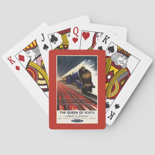 Koningin van Schots Pullman Train Speelkaarten (Achterkant)
