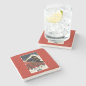 Koningin van Schots Pullman Train Stenen Onderzetter (Zijkant)