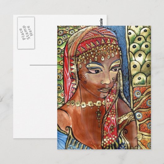 Koningin van Sheba Briefkaart (Voorkant / Achterkant)