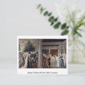 koningin van Sheba door Piero Della Francesca Briefkaart (Staand voorkant)