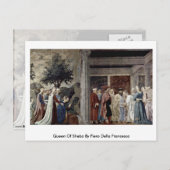 koningin van Sheba door Piero Della Francesca Briefkaart (Voorkant / Achterkant)
