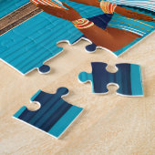 Koningin van Sheba en Koning Salomo Art Puzzel Legpuzzel (Zijkant)