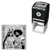 Koningin van Sheba en Koning Salomo Zelfinkt Stemp Zelfinktende Stempel (In situ)