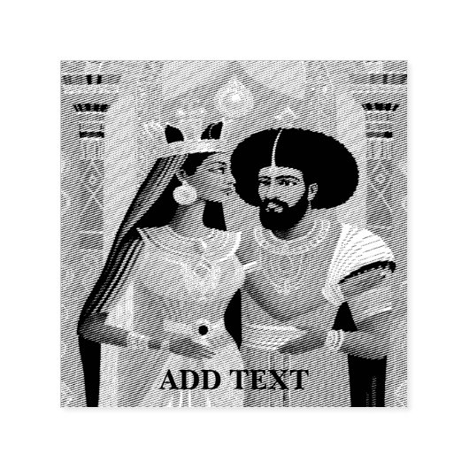 Koningin van Sheba en Koning Salomo Zelfinkt Stemp Zelfinktende Stempel (Design)