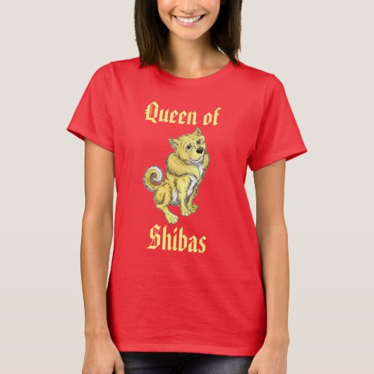 koningin van Shibas T-shirt (Voorkant)
