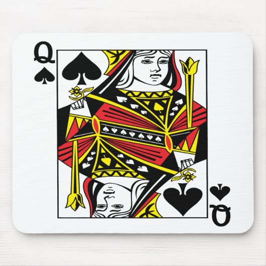 Koningin van Spades Mousepad Muismat (Voorkant)