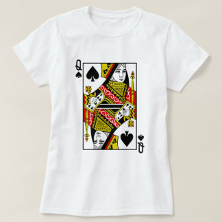 Koningin van Spades-speelkaarten T-shirt